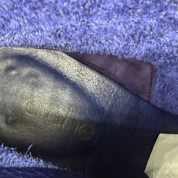 Arche Paris Royal Blue Leather Block Heel Ankle Boots Size 38/US 7 - Picture 16 of 16